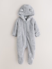 Grey Baby Fleece Pramsuit - Image 2 of 9