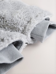 Grey Baby Fleece Pramsuit - Image 8 of 9