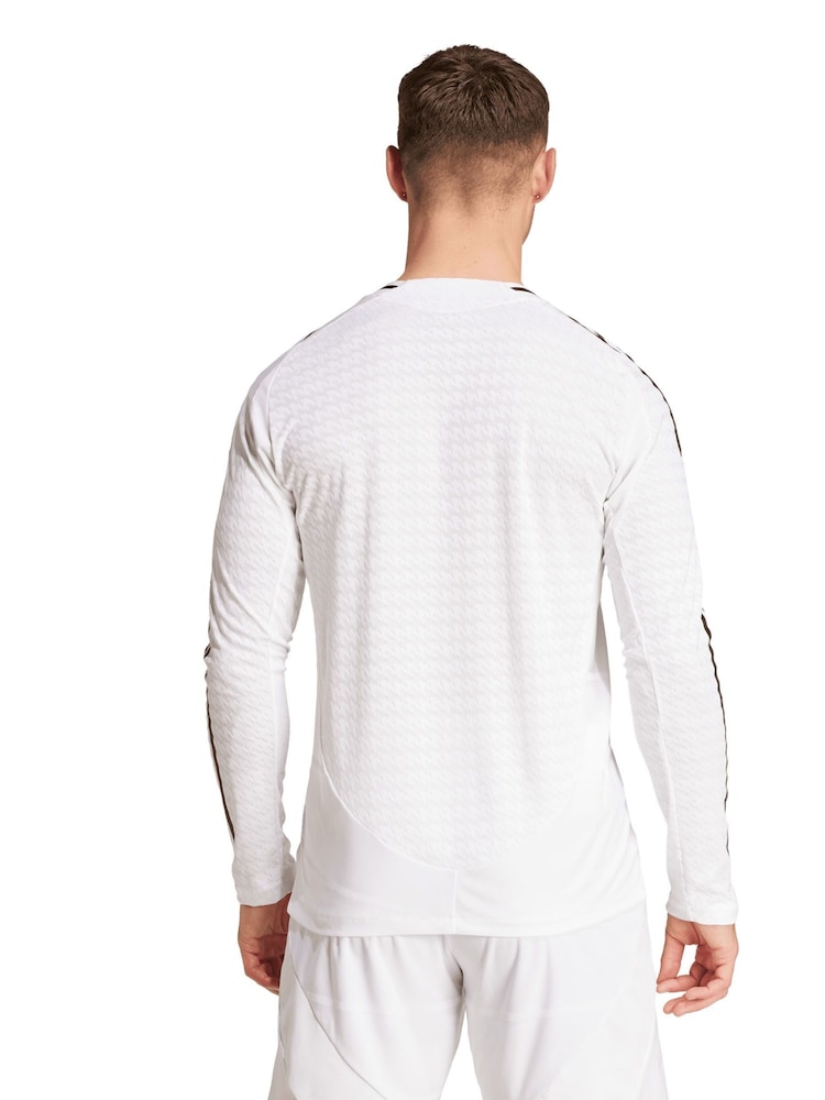 adidas White Long Sleeve Real Madrid Home Authentic Shirt 2024-25 - Image 2 of 5