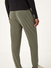 Roman Green Elastic Waist Straight Hareem Trousers - Image 3 of 5