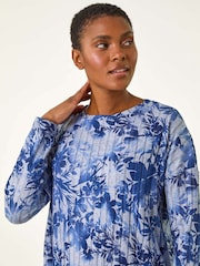 Roman Floral Print Ribbed Top - Imagen 4 de 5