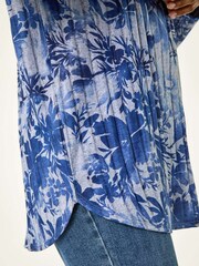 Roman Floral Print Ribbed Top - Imagen 5 de 5