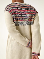Roman Natural Nordic Pattern Knitted Shift Dress - Image 2 of 5