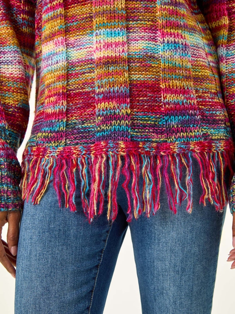 Roman Black Crew Multi Space Dye Jumper - Image 2 of 5