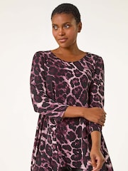 Roman Stretch Textured Animal Print Tunic - Imagen 2 de 5