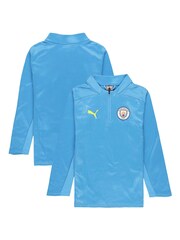 Puma Blue Kids Manchester City Training Fleece Top - Image 1 of 3