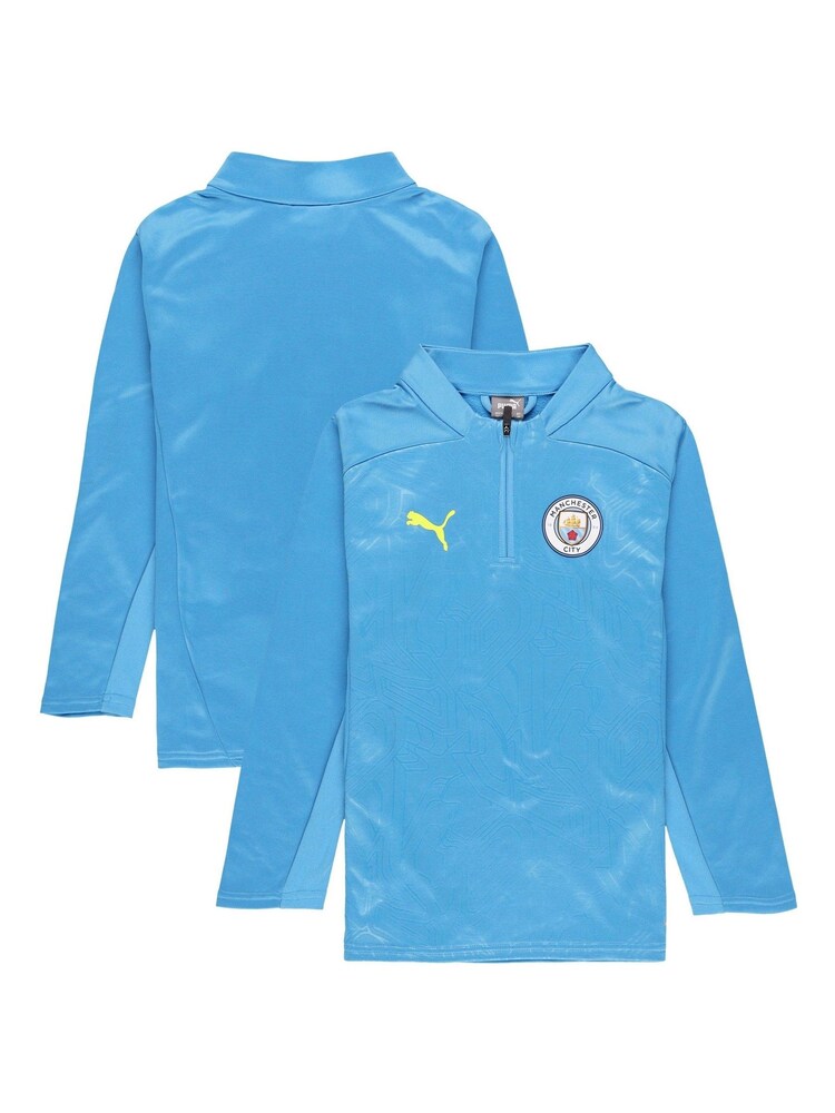 Puma Blue Kids Manchester City Training Fleece Top - Image 1 of 3