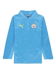 Puma Blue Kids Manchester City Training Fleece Top - Image 2 of 3