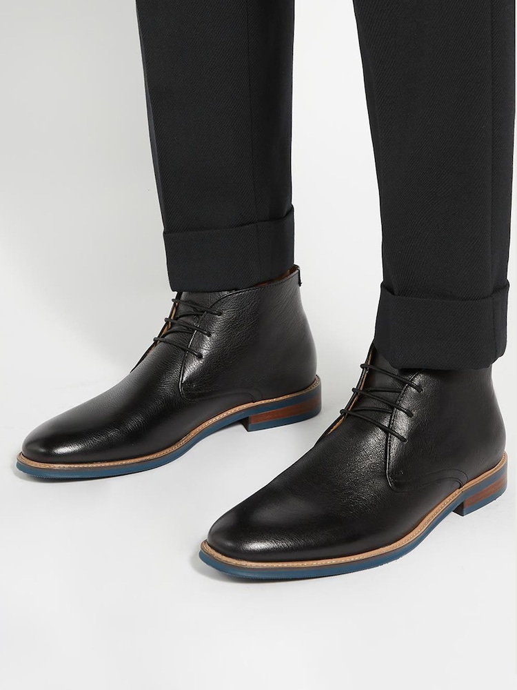 Dune London Black Millers Comfort Sole Chukka Boots - Image 1 of 6