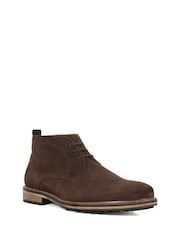 Dune London Brown Charleys Plain Toe Casual Chukka Boots - Image 3 of 6