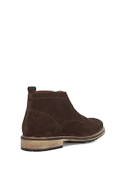 Dune London Brown Charleys Plain Toe Casual Chukka Boots - Image 4 of 6