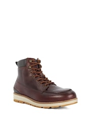Dune London Brown Cillian Apron Wedge Hiker Boots - Image 2 of 6