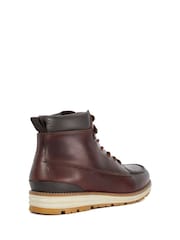 Dune London Brown Cillian Apron Wedge Hiker Boots - Image 3 of 6