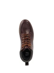 Dune London Brown Cillian Apron Wedge Hiker Boots - Image 5 of 6