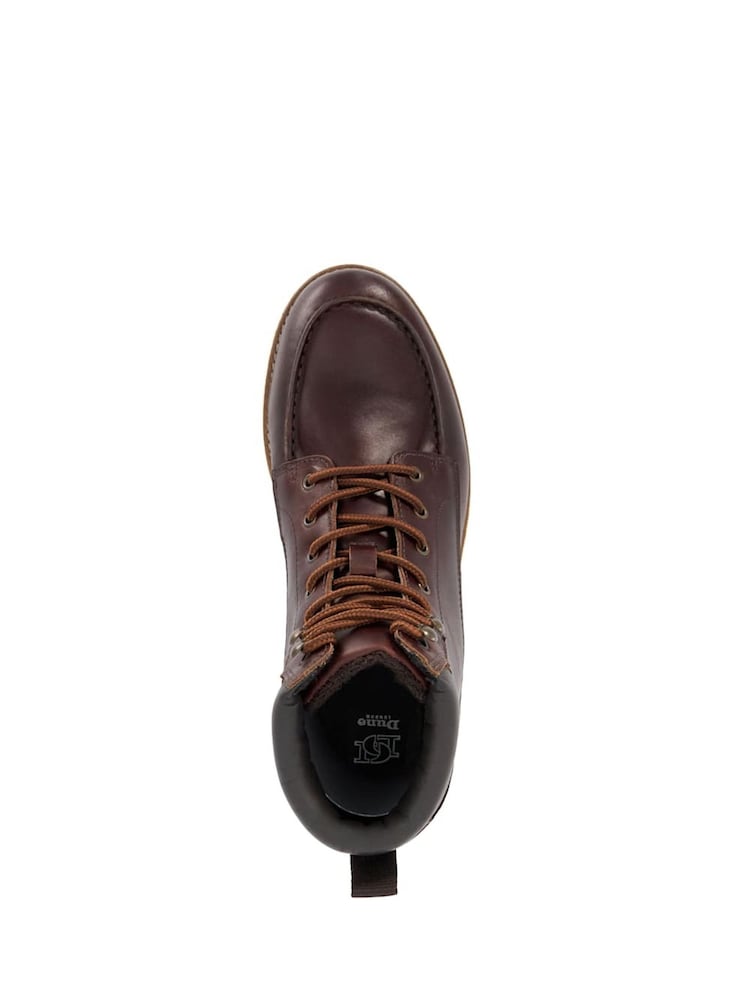Dune London Brown Cillian Apron Wedge Hiker Boots - Image 5 of 6