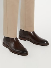 Dune London Brown Maxton Chelsea Boots - Image 1 of 6