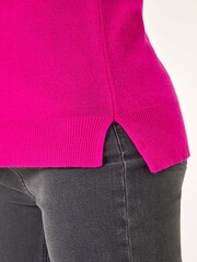 Roman Pink Plain Soft Crew Neck Jumper - Image 5 of 5