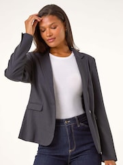 Roman Blue Tailored Single Breasted Blazer - Image 1 of 4