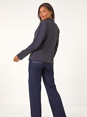 Roman Blue Tailored Single Breasted Blazer - Image 2 of 4