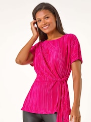 Roman Textured Side Tie Top - Image 1 of 5