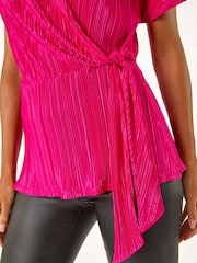 Roman Textured Side Tie Top - Image 5 of 5