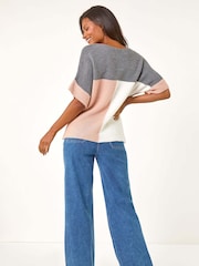 Roman de malha Colour Block Jumper - Imagem 3 de 5