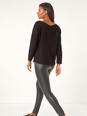 Roman Black Stripe Colour Block Jumper - Image 3 of 5