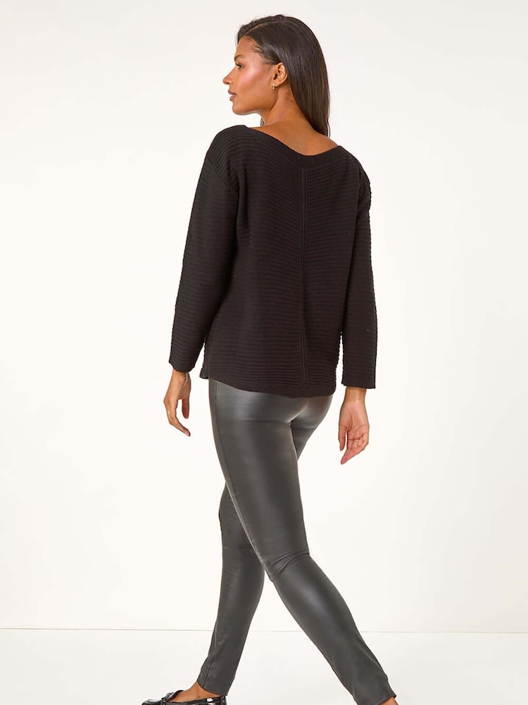 Roman Black Stripe Colour Block Jumper - Image 3 of 5