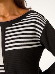 Roman Black Stripe Colour Block Jumper - Image 5 of 5