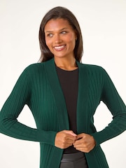 Roman Longline Stretch Ribbed Cardigan - Image 1 of 5
