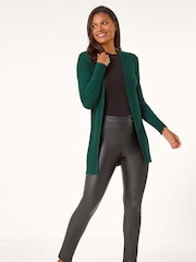 Roman Longline Stretch Ribbed Cardigan - Image 2 of 5