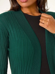 Roman Longline Stretch Ribbed Cardigan - Image 5 of 5