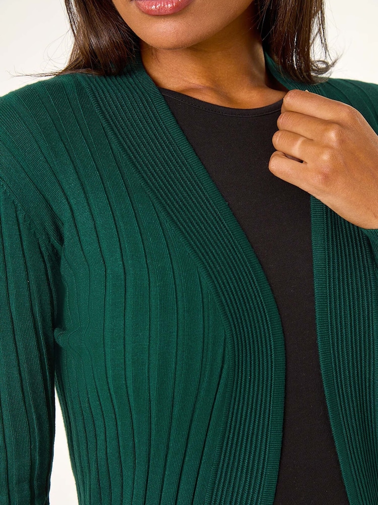 Roman Longline Stretch Ribbed Cardigan - Image 5 of 5