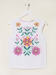 FatFace Fliss Ivory Embroidered Cami - Image 7 of 7