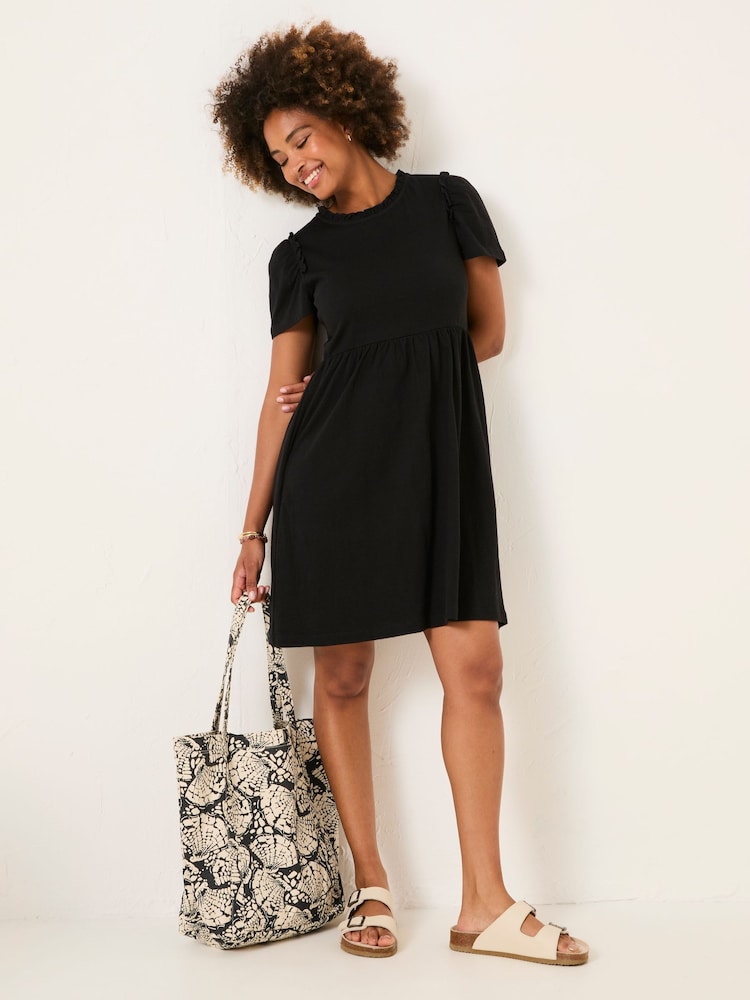FatFace Josie Black Jersey Dress - Image 1 of 6