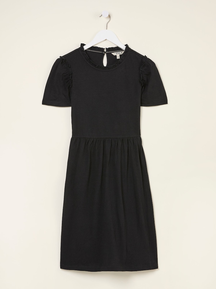 FatFace Josie Black Jersey Dress - Image 6 of 6