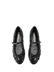 Carvela Diamond Quilt Ballerina Shoes - Image 3 of 5