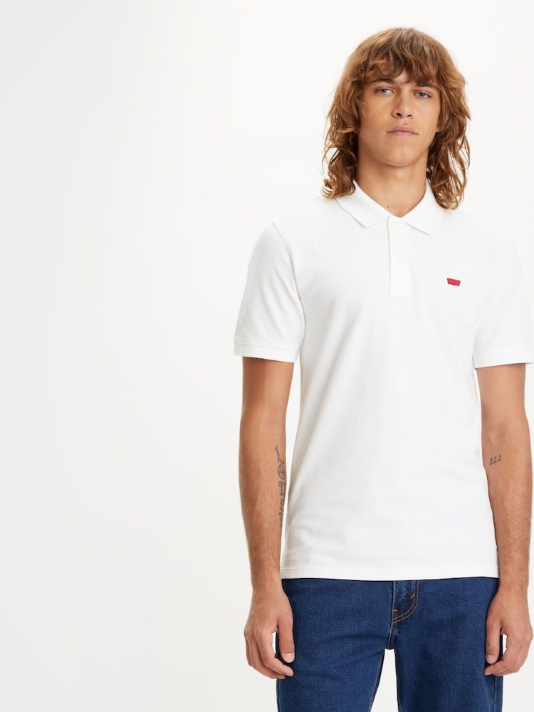 Weiß - Levi's® Housemark Polo-Shirt in schmaler Passform - Bild 1 von 6