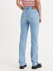 Levi's® Blue Womens 501® 100% Cotton Jeans For Light Indigo Worn In - Image 2 of 8