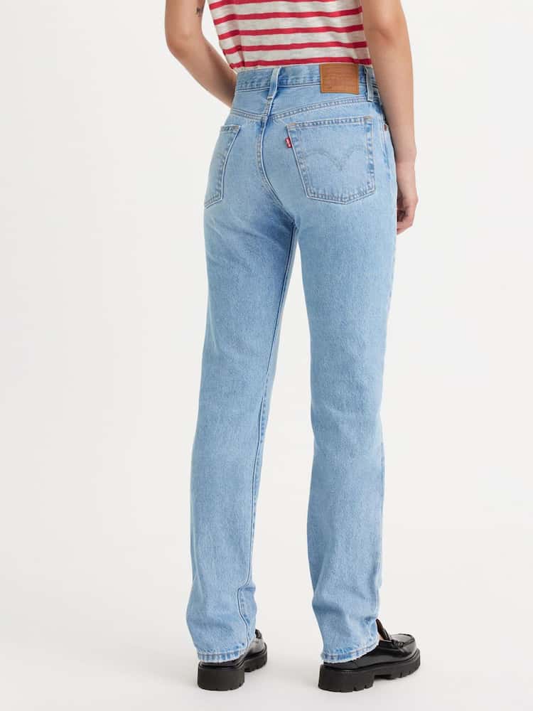 Levi's® Blue Womens 501® 100% Cotton Jeans For Light Indigo Worn In - Image 2 of 8 Levi's® Blue Womens 501® 100% Cotton Jeans For Light Indigo Worn In - Image 2 of 8