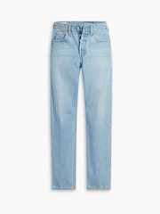 Levi's® Blue Womens 501® 100% Cotton Jeans For Light Indigo Worn In - Image 7 of 8