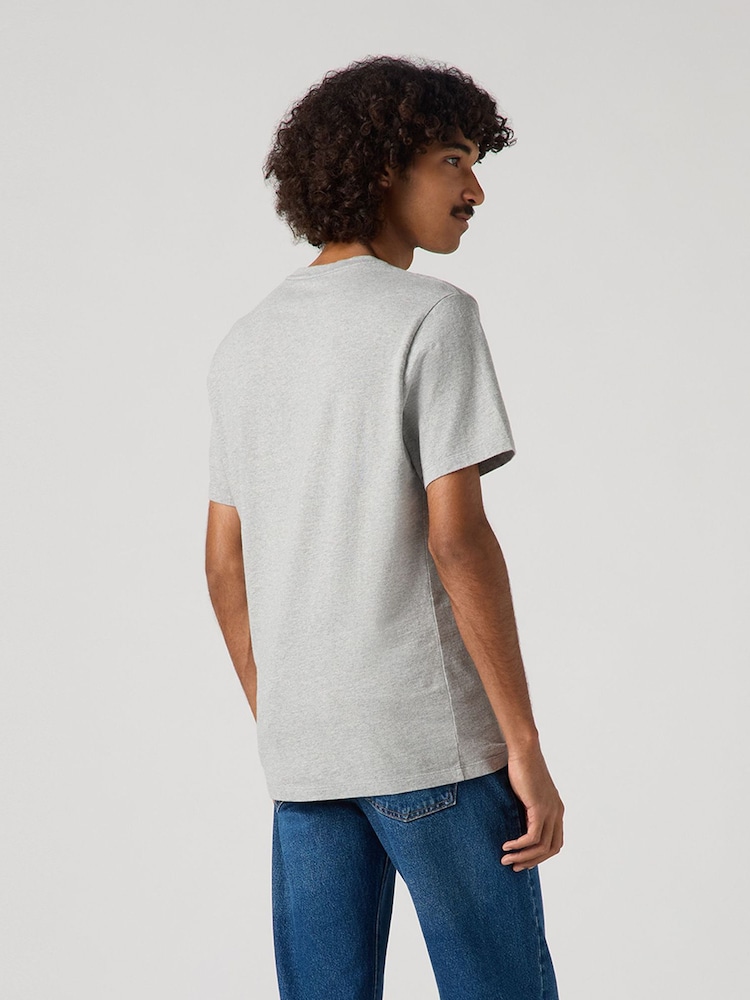 Levi's® Grey 100% Cotton Original Housemark V-Neck T-Shirt - Image 2 of 7