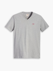 Levi's® Grey 100% Cotton Original Housemark V-Neck T-Shirt - Image 5 of 7