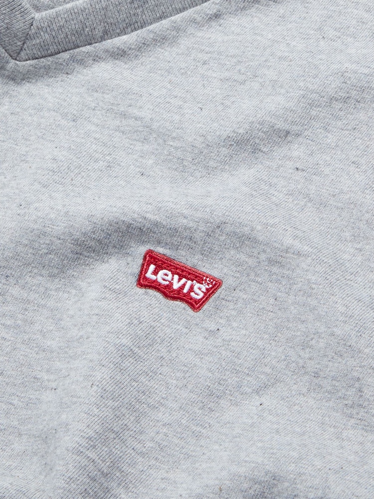Levi's® Grey 100% Cotton Original Housemark V-Neck T-Shirt - Image 7 of 7