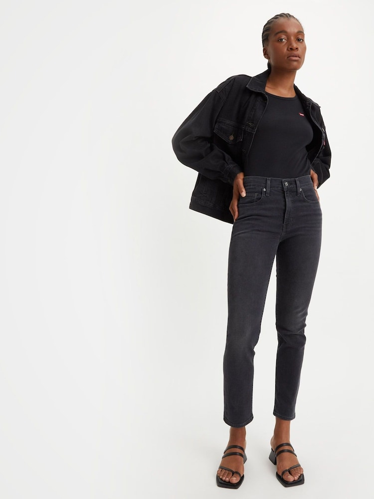 Zwart - Levi's® 724™ rechte jeans met hoge taille  - Image 1 of 8