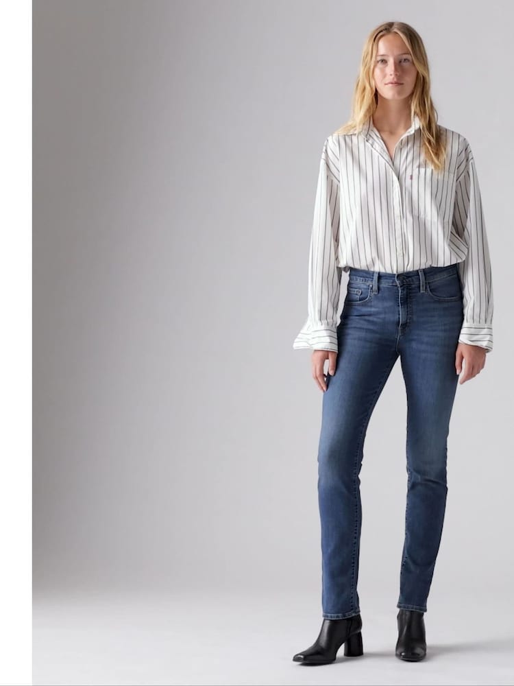 Zwart - Levi's® 724™ rechte jeans met hoge taille  - Image 5 of 8