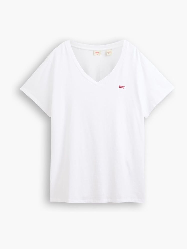 Blanco - Levi's® Perfect V-Neck 100% Cotton T-Shirt - Imagen 1 de 3