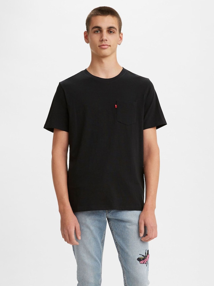 Levi's® Black 100% Cotton Short Sleeve Classic Pocket T-Shirt - Image 1 of 3