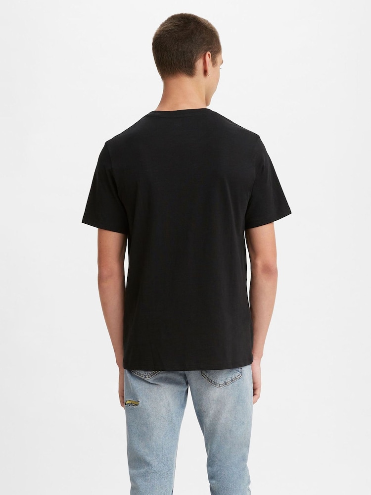 Levi's® Black 100% Cotton Short Sleeve Classic Pocket T-Shirt - Image 2 of 3