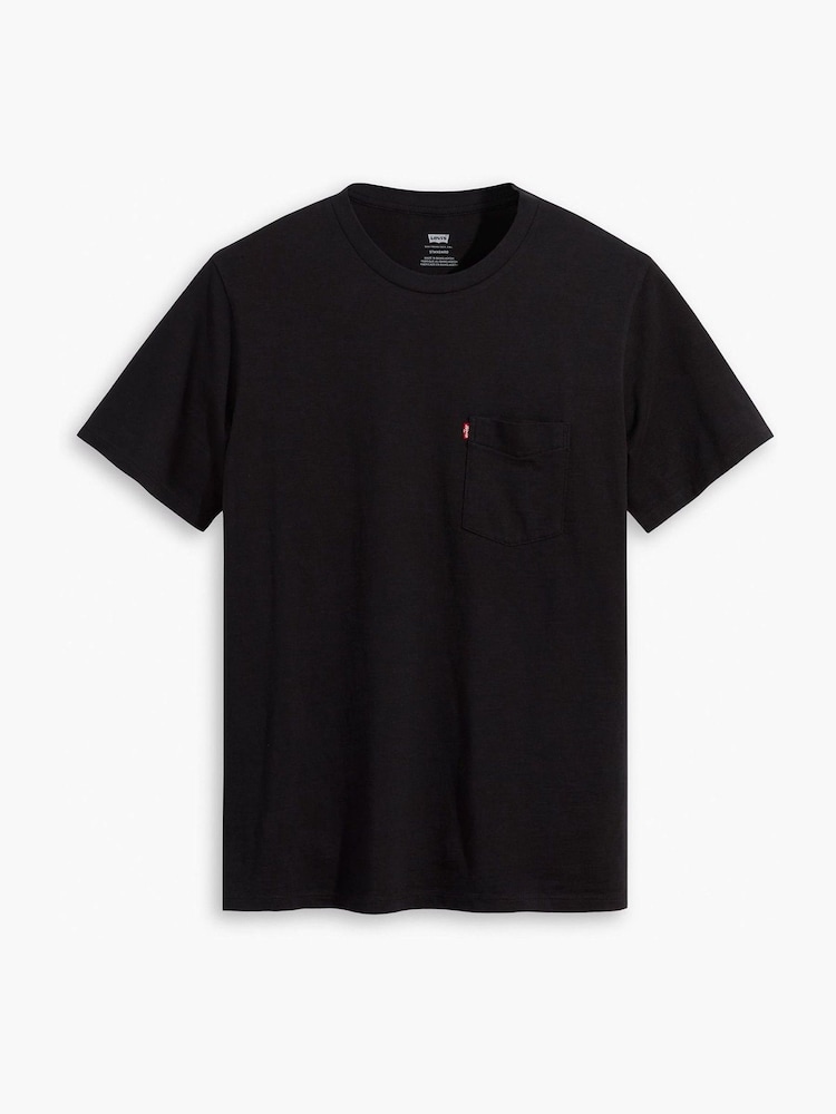 Levi's® Black 100% Cotton Short Sleeve Classic Pocket T-Shirt - Image 3 of 3